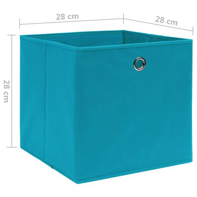 vidaXL Storage Boxes 4 pcs Non-woven Fabric 28x28x28 cm Baby Blue