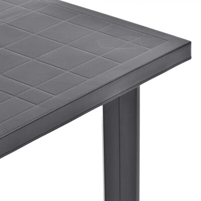 vidaXL Garden Table Anthracite 80x75x72 cm Plastic, anthracite vidaXL Garden Table Anthracite 80x75x72 cm Plastic