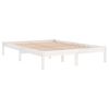 vidaXL Bed Frame without Mattress White Solid Wood 120x200 cm