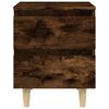 vidaXL Bed Cabinets with Solid Wood Legs 2 pcs Smoked Oak 40x35x50 cm