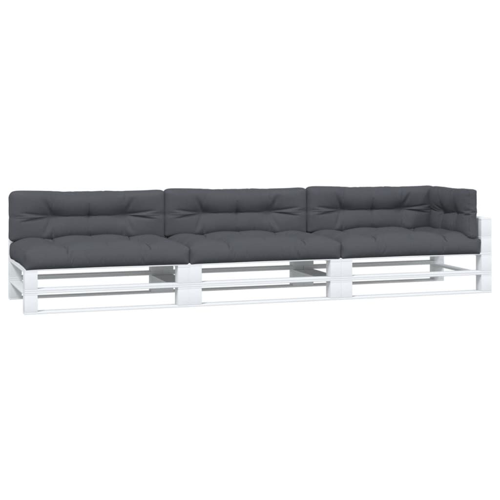 vidaXL Pallet Cushions 7 pcs Anthracite Fabric