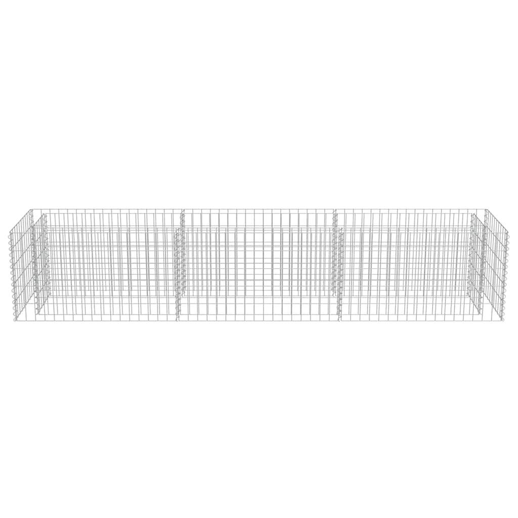 vidaXL Gabion Raised Bed Galvanised Steel 270x50x50 cm,  vidaXL Gabion Raised Bed Galvanised Steel 270x50x50 cm