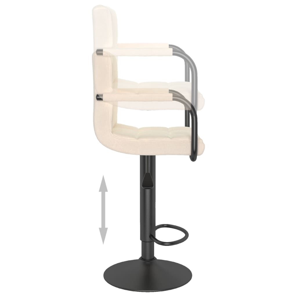 vidaXL Bar Stools 2 pcs Cream Fabric