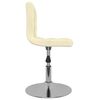 vidaXL Swivel Dining Chairs 4 pcs Cream Fabric