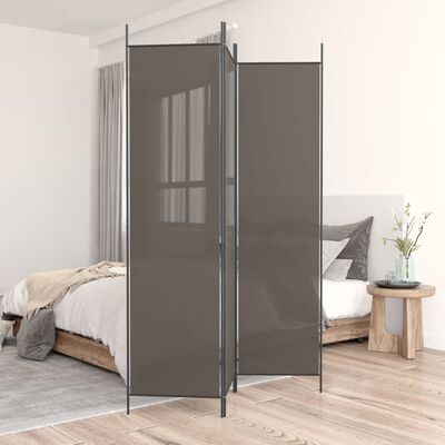 vidaXL 3-Panel Room Divider Anthracite 150x200 cm Fabric, anthracite vidaXL 3-Panel Room Divider Anthracite 150x200 cm Fabric
