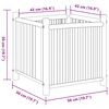 vidaXL Planter 50x50x50 cm Bamboo