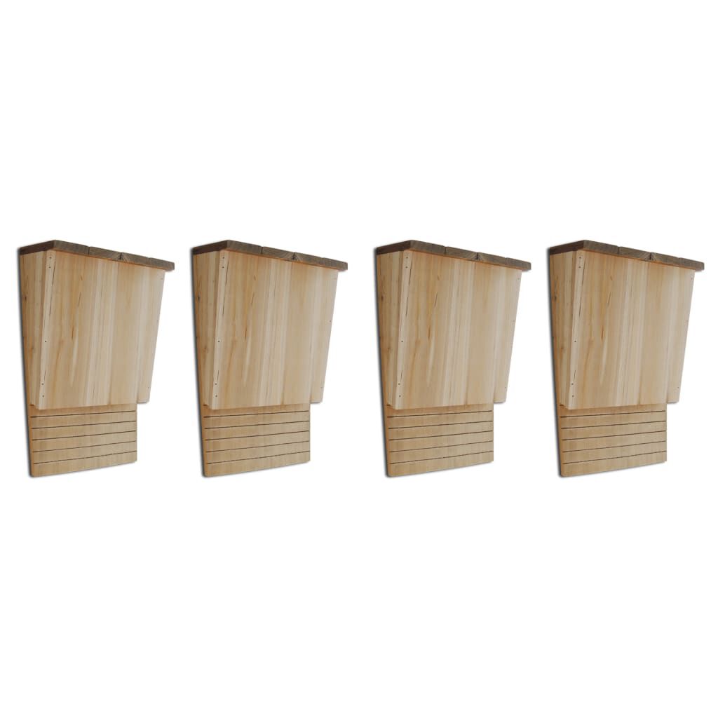 vidaXL Bat Houses 4 pcs 22x12x34 cm Wood