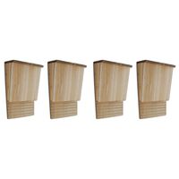 vidaXL Bat Houses 4 pcs 22x12x34 cm Wood,  vidaXL Bat Houses 4 pcs 22x12x34 cm Wood