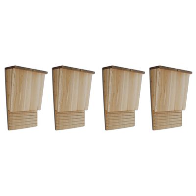 vidaXL Bat Houses 4 pcs 22x12x34 cm Wood,  vidaXL Bat Houses 4 pcs 22x12x34 cm Wood