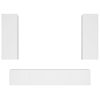 vidaXL 4 Piece TV Cabinet Set White Engineered Wood