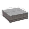 vidaXL 7 Piece Garden Lounge Set with Cushions Poly Rattan Grey