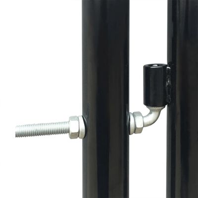 vidaXL Black Single Door Fence Gate 100 x 125 cm,  vidaXL Black Single Door Fence Gate 100 x 125 cm