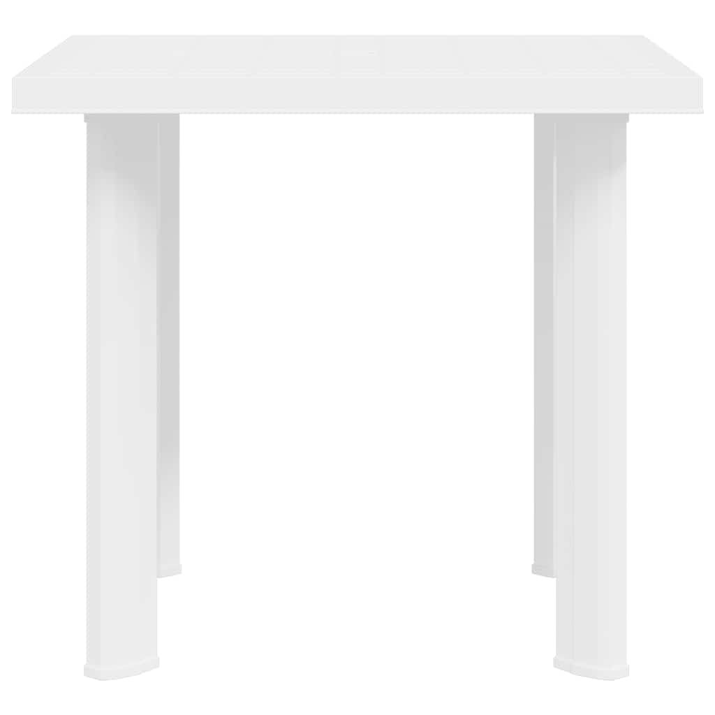 vidaXL Garden Table White 80x75x72 cm Plastic