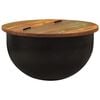 vidaXL Coffee Table Black 50x27 cm Solid Wood Reclaimed