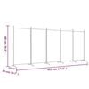 vidaXL 5-Panel Room Divider White 433x180 cm Fabric
