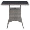 vidaXL Garden Table Grey 80x80x74 cm Poly Rattan