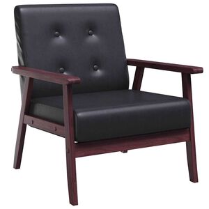 vidaXL Armchair Black Faux Leather