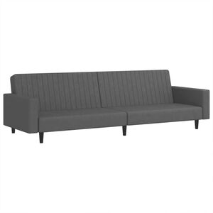 vidaXL 2-Seater Sofa Bed Dark Grey Velvet