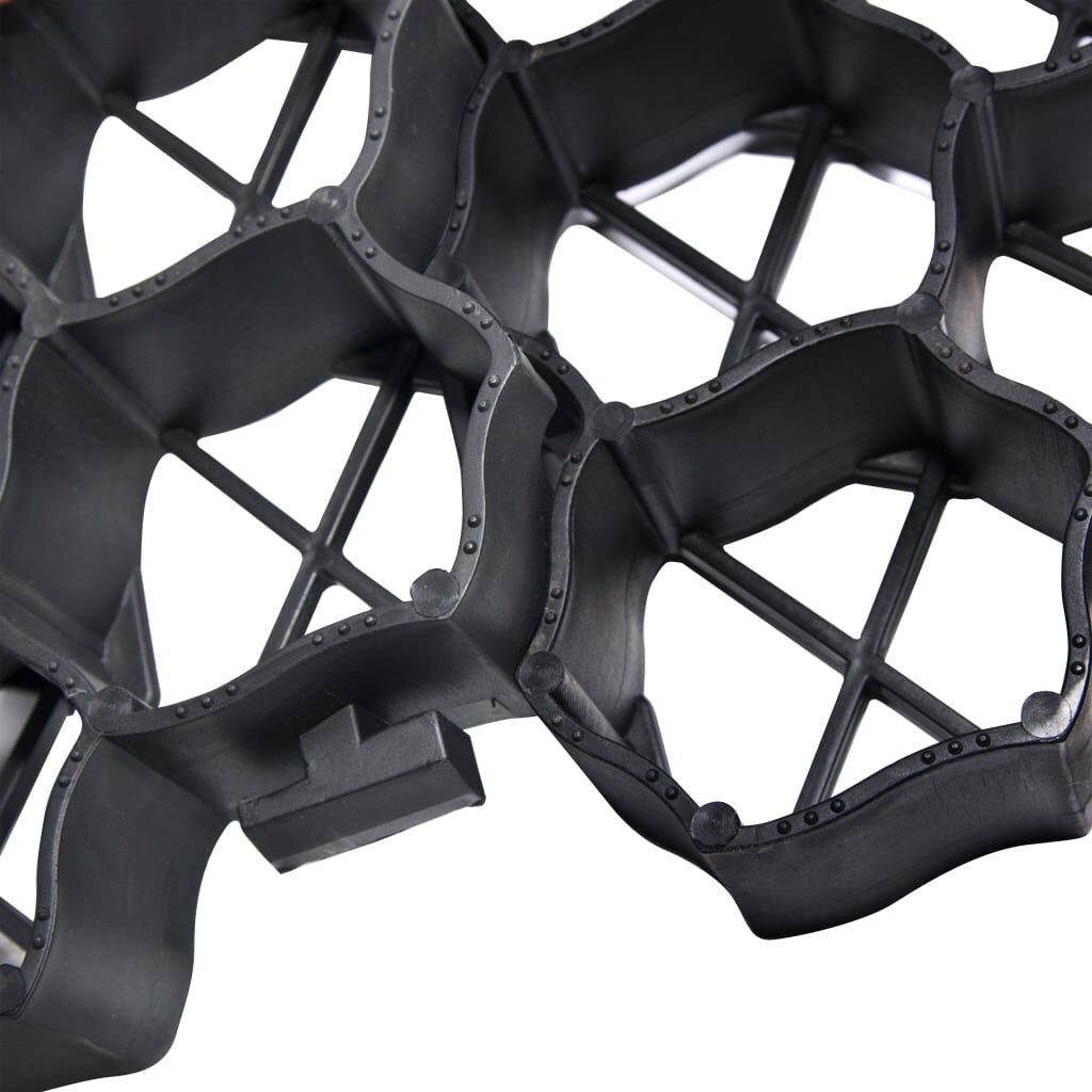 vidaXL Grass Grids 16 pcs Black 60x40x3 cm Plastic