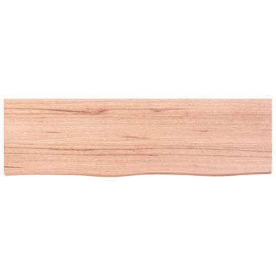 vidaXL Wall Shelf Light Brown 100x30x2 cm Treated Solid Wood Oak, light brown vidaXL Wall Shelf Light Brown 100x30x2 cm Treated Solid Wood Oak