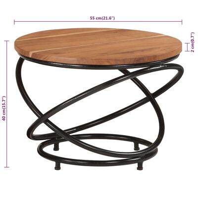 vidaXL Coffee Table Ø 55x40 cm Solid Wood Acacia,  vidaXL Coffee Table Ø 55x40 cm Solid Wood Acacia