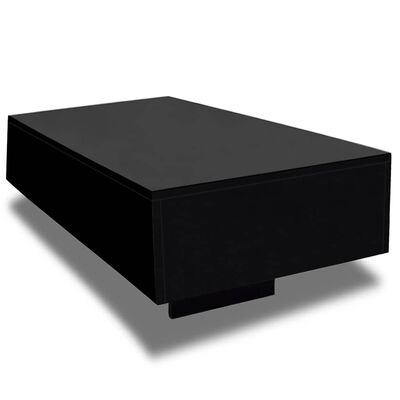 vidaXL Coffee Table High Gloss Black, black vidaXL Coffee Table High Gloss Black