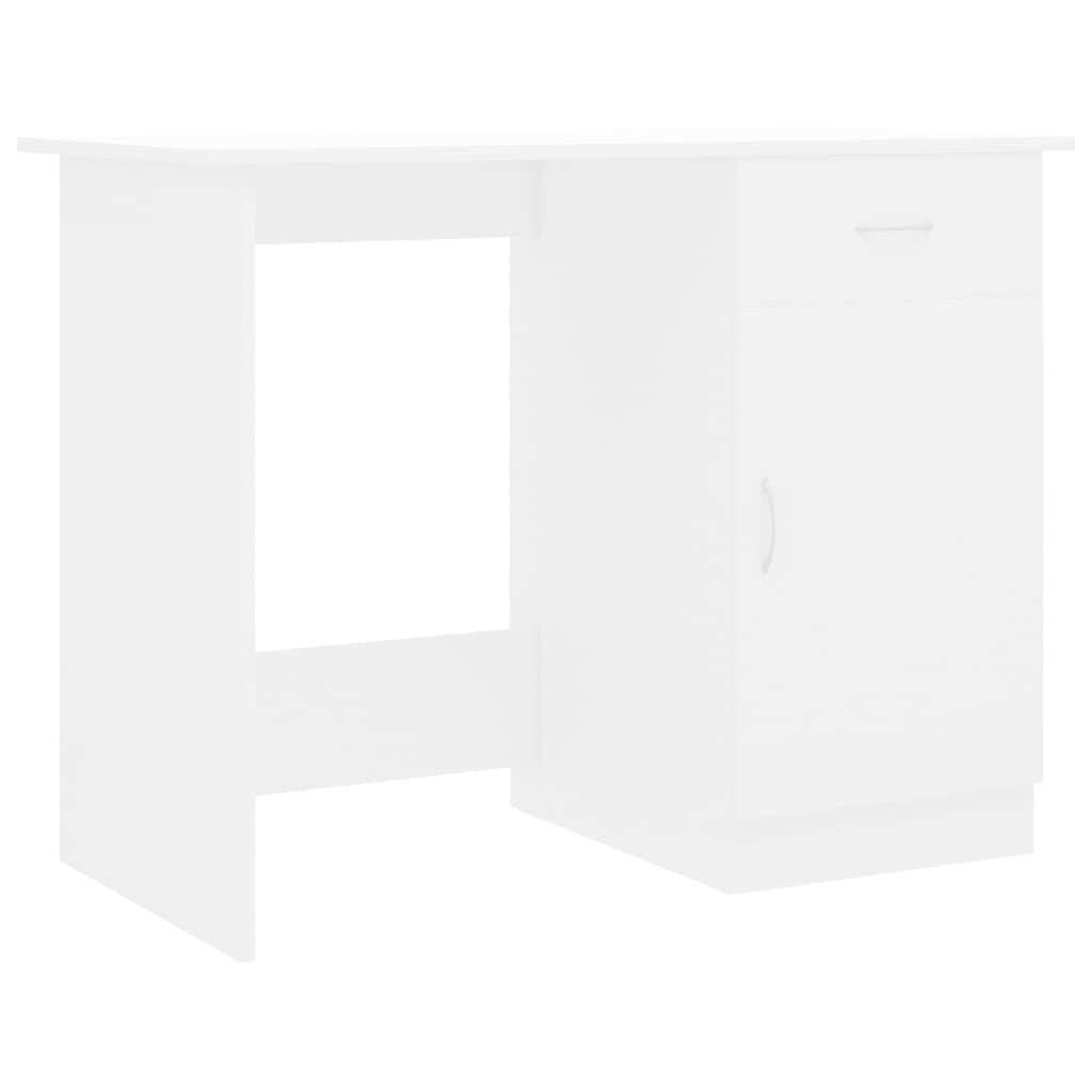 vidaXL Desk White 100x50x76 cm Engineered Wood