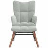 vidaXL Rocking Chair with a Stool Light Grey Velvet