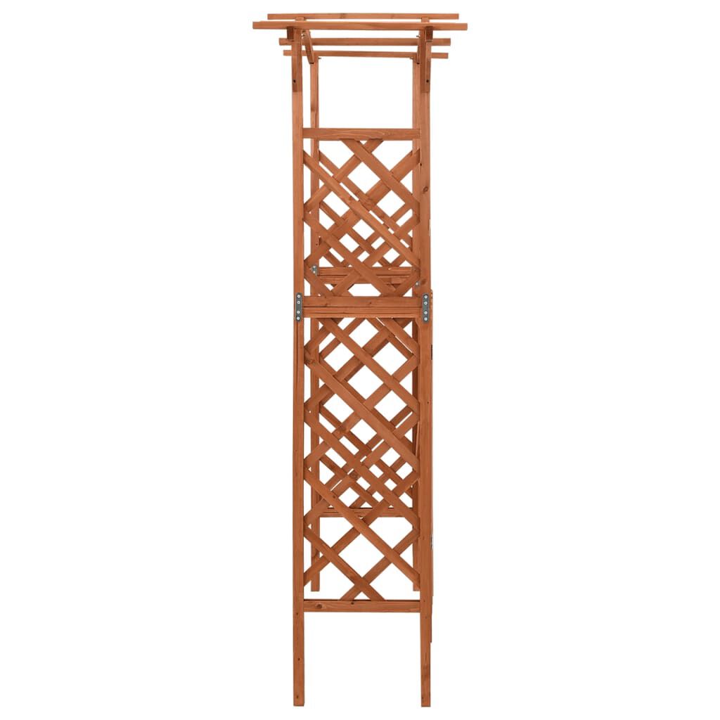 vidaXL Pergola with Gate 116x40x204 cm Solid Firwood