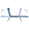 vidaXL Folding Sun Loungers 2 pcs Blue Textilene and Steel