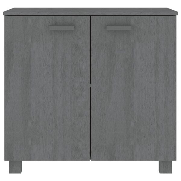 vidaXL Sideboard HAMAR Dark Grey 85x35x80 cm Solid Wood Pine