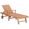 vidaXL Sun Loungers 2 pcs Solid Teak Wood
