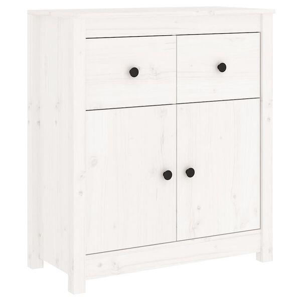 vidaXL Sideboard White 70x35x80 cm Solid Wood Pine
