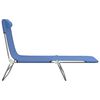 vidaXL Folding Sun Loungers 2 pcs Blue Textilene and Steel