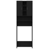 vidaXL Washing Machine Cabinet Black 64x25.5x190 cm