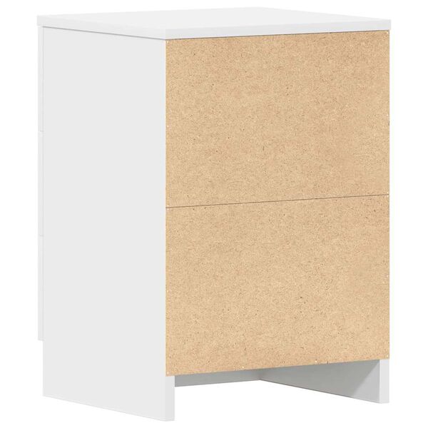 vidaXL Bedside Cabinet White 38x35x56 cm Engineered Wood