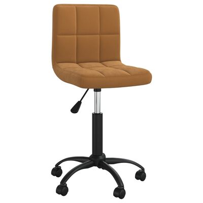 vidaXL Swivel Office Chair Brown Velvet, brown vidaXL Swivel Office Chair Brown Velvet