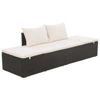 vidaXL Garden Bed Black 195x60 cm Poly Rattan, black vidaXL Garden Bed Black 195x60 cm Poly Rattan