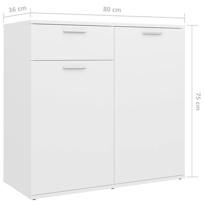 vidaXL Sideboard White 160x36x75 cm Engineered Wood, white vidaXL Sideboard White 160x36x75 cm Engineered Wood