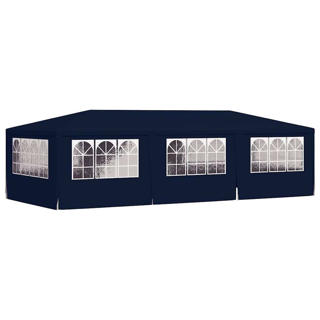 vidaXL Professional Party Tent with Side Walls 4x9 m Blue 90 g/m?