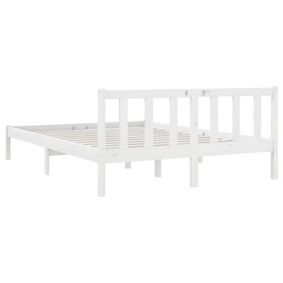vidaXL Bed Frame without Mattress White Solid Wood 140x200 cm, white vidaXL Bed Frame without Mattress White Solid Wood 140x200 cm