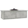 vidaXL Wall-mounted Drawer Shelf Concrete Grey 60x26x18.5 cm Engineered Wood