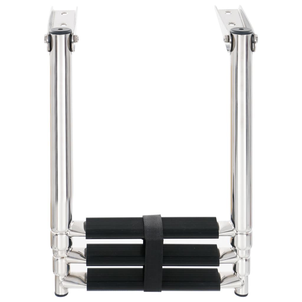 vidaXL Folding Boarding Ladder 3-step Stainless Steel