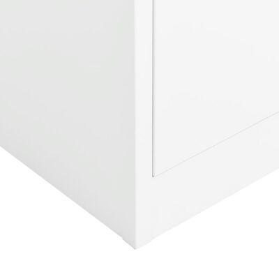 vidaXL Locker Cabinet White 90x40x180 cm Steel, white vidaXL Locker Cabinet White 90x40x180 cm Steel