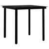vidaXL 3 Piece Garden Dining Set with Cushions Black
