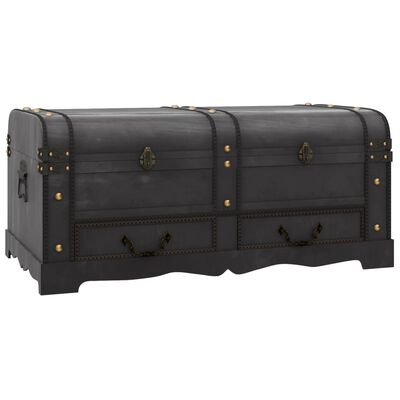 vidaXL Treasure Chest Wood Black 90x51x42 cm,  vidaXL Treasure Chest Wood Black 90x51x42 cm