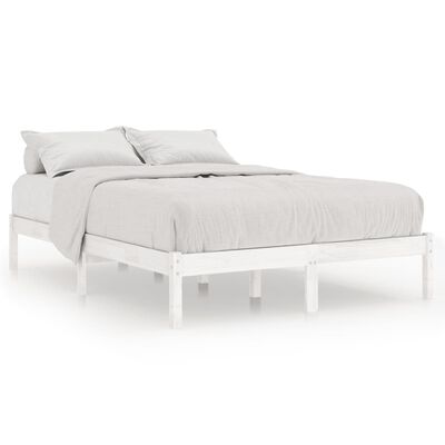 vidaXL Bed Frame without Mattress White Solid Wood King Size, white vidaXL Bed Frame without Mattress White Solid Wood King Size