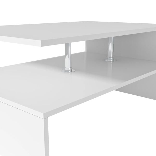 vidaXL Coffee Table Engineered Wood 90x59x42 cm White