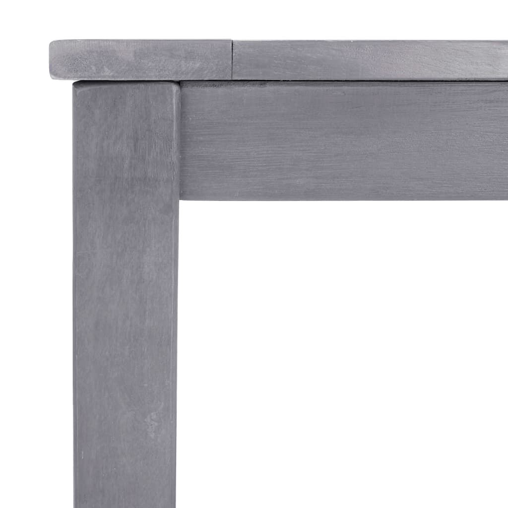 vidaXL 7 Piece Outdoor Dining Set Grey Solid Acacia Wood