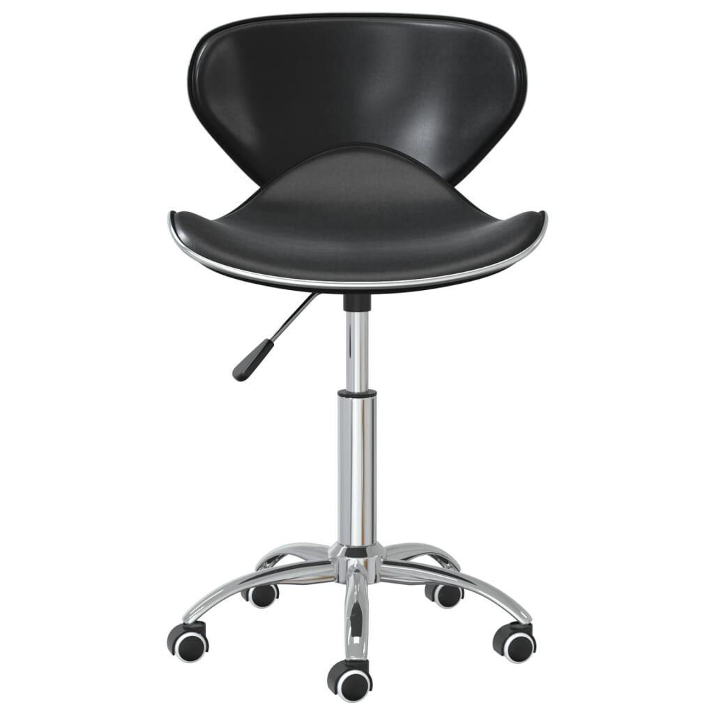 vidaXL Swivel Dining Chairs 2 pcs Black Faux Leather